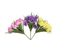 Coopers of Stortford - Set of Three Crocus Picks for Garden Pots Tubs and Window Boxes - Realistic Yellow Pink and Purple Flowers Made from Weather Resistant Polyester