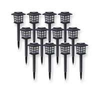 Coopers of Stortford - Traditional Solar Powered Warm LED Outdoor Pathway Lights |12 Pack