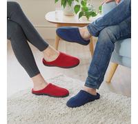 Coopers of Stortford Unisex Gel Slippers - Anti-Fatigue Design with Soft Microfibre Upper in Red | Size: 4-5 Coopers of Stortford Red 4-5