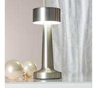 Coopers of Stortford USB Rechargeable Touch Light Table Lamp | Gold/Rose Gold/Silver (Silver)