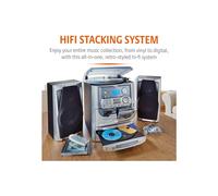Coopers of Stortford - Vinyl Player, CD Player & Cassette Tape Player - Home Stereo HiFi System, with USB & Memory Card Slot - Hi Fi Music Systems