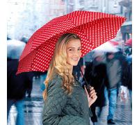 Coopers of Stortford - Windproof Umbrella with Vented Canopy, Sturdy Frame & Rubberised Grip Handle - Compact Folding Umbrella with Carry Sleeve and Shoulder Strap