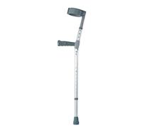 Coopers PVC Handle Double Adjustable Elbow Crutch - Medium - Single | Lightweight Crutch for Adults | Height Adjustable Elbow Crutch | Hospital Crutch | Soft Touch PVC Handle