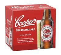 Coopers Sparkling Ale - Case 12 x 375ml, 5.8% bottles | Unfiltered Australian Ale | Vegan Ale | Natural Ingredients: water, barley, malt & hops