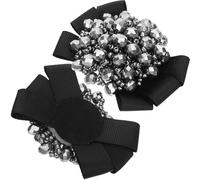 COOPHYA 1 Pair Bow Shoe Clips Bow Knot Shoe Buckle Delicate Cloth Rhinestone Removable Versatile Decoration DIY Lovers Occasion