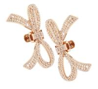 COOPHYA 1 Pair Detachable Bow Heels Accessories Crystal Shoe Buckles Elegant Alloy Clip-on Mechanism Stylish Party Wedding Shoes Jewelry