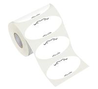 COOPHYA 1 Roll of 500pcs White Self-Adhesive Packing Label Stickers for Freezer Storage, Permanent Raflacoat Material with Not Easy to Fade and Safe Features, for Handmade Crafts