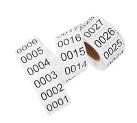 COOPHYA 1 Roll Rectangular Consecutive Number Labels Adhesive Sticky Number Stickers for Inventory Tracking File Management and Product Identification Labels