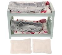 COOPHYA 1 Set Hamster Bed: Double Layer Hideaway Pet House with Bedding Mats and Blankets for Small Animal Habitat in Living Room Corner