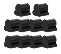 COOPHYA 10 Pcs Rotary Valve Rubber Buffering Stop Rubber Valve Pads Precision Fit Reducing Wear and Tear Black Brass Instrument Trombone Accessories for Music