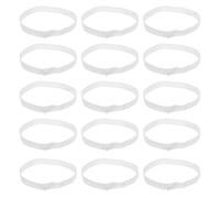 COOPHYA 100pcs Button Hole Elastic Storage Bands for Clothes and Knits, 44cm White Adjustable Roll-up Clothing Storage Straps with Lasting Durability and Adaptable Organisation