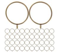 COOPHYA 100pcs Open Back Bezel Pendant Settings Flat Round Metal Frame for DIY Resin Jewelry Making Botanical Pressed Flower Charms 30mm
