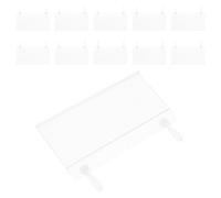 COOPHYA 100pcs PVC Label Holder with Double Ear Hook, 12x5.5cm Plastic Price Sign Clips for Basket Bin and Shelf Display, Retail Merchandise Label Clips for Store Organization