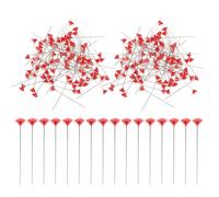COOPHYA 100pcs Transparent Crystal Rhinestone Straight Pins Wedding Flower Bouquet Locating Pins Acrylic Headpins for Knitting Quilting Craft and Bridal Decor