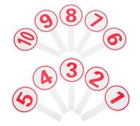 COOPHYA 10pcs Auction Supplies: Cheerleading Number Score Signs Poster Paddles - 1-10 Handheld Paddles for Voting Classroom Party Sports