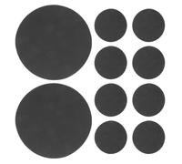 COOPHYA 10pcs Black Foam Lamp Base Pads 8 Inch Diameter round Non-slip Cushions with Microraised Edge for Lamp Bases and Vases, Shields Flooring and Minimizes Shifts in Bedrooms or Study