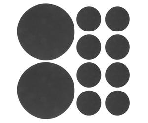 COOPHYA 10pcs Black Foam Lamp Base Pads 8 Inch Diameter round Non-slip Cushions with Microraised Edge for Lamp Bases and Vases, Shields Flooring and Minimizes Shifts in Bedrooms or Study