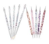 COOPHYA 10pcs Double Ended Nail Dotting Tools for Nail Art Precision Detail Brushes for Embossing and Flower Drawing Portable Manicure Accessories for Salon and DIY Designs