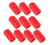 COOPHYA 10pcs Drum Mute Tips Red Drumstick Dampener Replacement for Practice Protective Percussion Accessories Compatible with Various Drumsticks