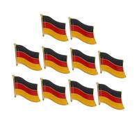 COOPHYA 10pcs German Flag Enamel Pin Brooch Iron Butterfly Clasp Brooch Pins for Women Clothing Collar Badge Shawl Clasp