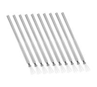 COOPHYA 10pcs Nail Art Precision Pens with Bendable Pins Stainless Steel Handle Line Painting Tool for Manicure Fine Striping and Wire Drawing Silver for Women and DIY Enthusiasts