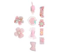 COOPHYA 10pcs Pink Dog Hair Bows Clips Lightweight Fabric and Carbon Steel Small Heart Shape Pet Hair Accessories for Puppy Styling and Pet Birthday Party Decoration
