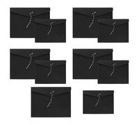 COOPHYA 10pcs Retro Kraft Paper Document Bags Horizontal Folder Pockets for Office Paperwork Organizer File Folder Envelopes