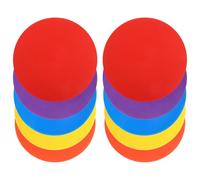 COOPHYA 10pcs Reusable Pvc Football Sign Pads with Non-slip Design, Multi-function Agility Sign Discs for Setting up Training Courses and On-site Boundaries, Exercising Equipment
