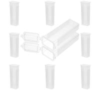 COOPHYA 10pcs Slide Holder Box with Slotted Channels, Pp Material, Easy to Clean and Save, Portable Microscope Slide Storage Box for Lab Experiments and Classroom Use