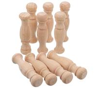 COOPHYA 10pcs Solid Wood Spindles for Staircase Balusters Lightweight Decorative Wooden Pillars Columns for Home Decor and DIY Projects with Elegant Khaki Finish