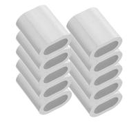 COOPHYA 10pcs Wire Fasteners Clips Clamp Set 12mm Aluminum Metal Wire Rope Connectors with High Wear-Resistant Material for Industrial and Emergency Rescue Use, Efficient Workflow