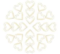COOPHYA 120pcs Gold Metal Heart Shaped Paper Clips Smooth Edges for Study and Professional Settings, Versatile Decorative Mini Clips for Organizing Documents and Wedding Invitations
