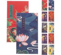 COOPHYA 12pcs Lucky Money Envelopes Traditional Red Pocket Paper Red Envelope with Creative Chinese Style Patterns Sturdy Fill with Cash for Chinese New Year Celebration