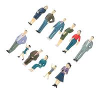 COOPHYA 12pcs Painted Plastic Scale People Figures 1/25 Mixed Poses Model Train Layout Accessories for Miniature Scenes and Hobby Craft
