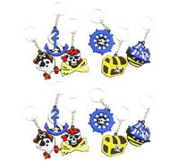 COOPHYA 12pcs Pvc Halloween Decor Key Chains Pirate Keychain Car Key Decoration Creative Bag Pendant Accessories for Party or Everyday Use Random Color