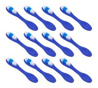 COOPHYA 12pcs Safety Handle Tooth Brushes with Soft Bristles Short Handle Plastic Nylon Comfortable Grip and Soft Finger Sleeves Designed for Prisoners in Prison and Psychiatric Hospitals