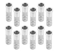 COOPHYA 12pcs Threaded Arrow Inserts for Target Practice and Hunting, Aluminum Replacement Inserts with 6.2mm Diameter, Silver, Precision Stability and Easy Compatibility for Arrow Tips