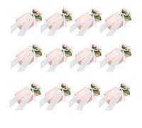 COOPHYA 12pcs Wedding Treat Box: Baby Shower Floral Candy Box with Ribbon Chocolate Sweet Treats Cases for Brides Grooms Anniversary Party Favors