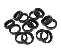 COOPHYA 14pcs Black Silicone Luggage Wheel Covers for Shock Absorption and Wear Resistance, Suitable for Luggage Wheels 6.5-7.0 Cm Diameter, Universal Travel Trolley Case Protection