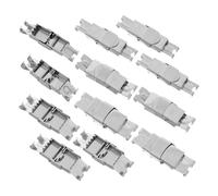 COOPHYA 15pcs Stainless Steel Folding Watch Clasp Push Button Deployant Buckle Universal Replacement for Watch Bands DIY Repair Kit Silver 12 * 21.5mm 14 * 25mm 16 * 25mm