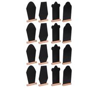 COOPHYA 16pcs Mini Wood Chalkboard Signs Coffin-Shaped Blackboards with Easy Assembly and Stable Display for Tabletop Use and Home Decoration