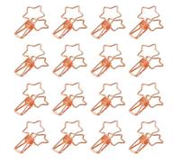 COOPHYA 16pcs Rose Gold Five-Pointed Star Metal Receipt Clips Photo and Document Organizing Clamps for Office File Management and Memo Holding