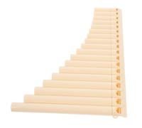 COOPHYA 18-note c Key Pan Flute Portable Panpipe Musical Instrument Beige Medium Size for Beginner Teaching and Performance Use