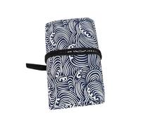COOPHYA 1Pc Colored Pencil Roll Bag Practical Canvas Organizer with Slots Stylish Printed Pattern for Artists and Students for Sketching and Drawing Supplies