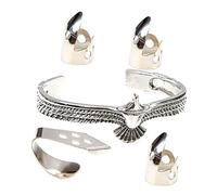 COOPHYA 1set Metal Guitar Finger Picks Set with Bracelet Thumb and Finger Picks for Guitar and Comfort Reusable and Lightweight and Banjo Players