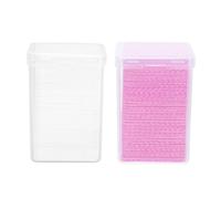 COOPHYA 2 Boxes Eyelash Glue Remover Cotton Cleaning Wipes Lint-free Quickly Wipe Residue Assorted Color for Nail Beauty and Beauty Salons