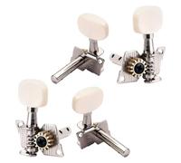 COOPHYA 2 Pair Ukulele Tuning Pegs Machine Heads Metal Plastic Material, Reliable and Easy to Tune Guitar String Pegs for 4 Strings Classical Guitar, for Beginners and Practice