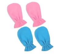 COOPHYA 2 Pairs Paraffin Wax Gloves Moisturizing Gloves Breathable Polyester Lint Material Assorted Color Comfortable Hand Cares for Daily Home Wearing
