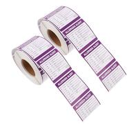 COOPHYA 2 Rolls 2-inch Food Allergy Warning Tags, Common Allergen Label Stickers on Writable Copper Paper, 600 Adhesive Allergy Alert Stickers for Kitchen and Baking Safety