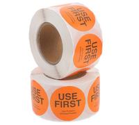 COOPHYA 2 Rolls Use First Stickers Food Service Labels Each Orange Inventory Control Adhesive Food Storage Labels for Restaurant Kitchen Organization